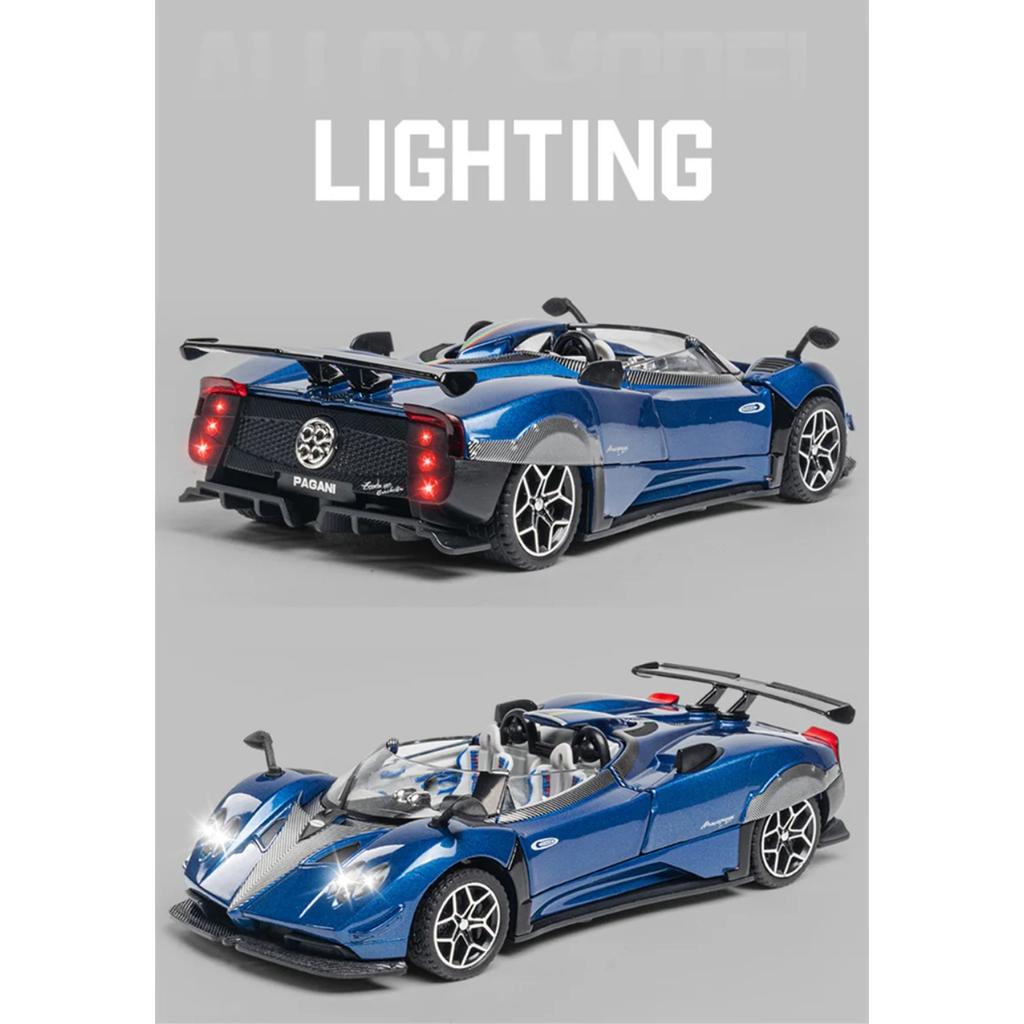 1/32 Pagani Zonda HP Barchetta Сплав Концепт Спортивный автомобиль Модель Литой Металл Гоночный Суперкар Модель Транспортного Средства Звук Свет Детский Подарок