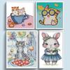 Животные Полный 14CT DIY Наборы для вышивания крестом с нанесенным рисунком Наборы для вышивания крестом с принтом Вышивка DIY Стартовый набор для взрослых Домашний декор