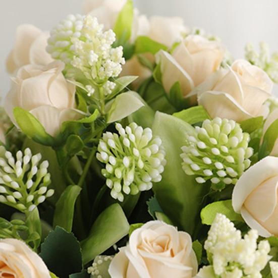 Модный имитационный цветочный букет, реалистичный с декоративным стеблем