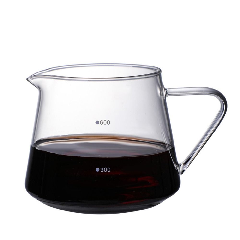 Glass Coffee Filter Pot 60 Degree Coffee Carafe Coffee Server V-shape Funnel  Pour Over Coffee
