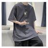 New Short-Sleeved T-shirt Men's Summer Korean Style Trendy Simple Half Sleeve Top Hong Kong Style Loose Casual Fashion Brand T-shirt