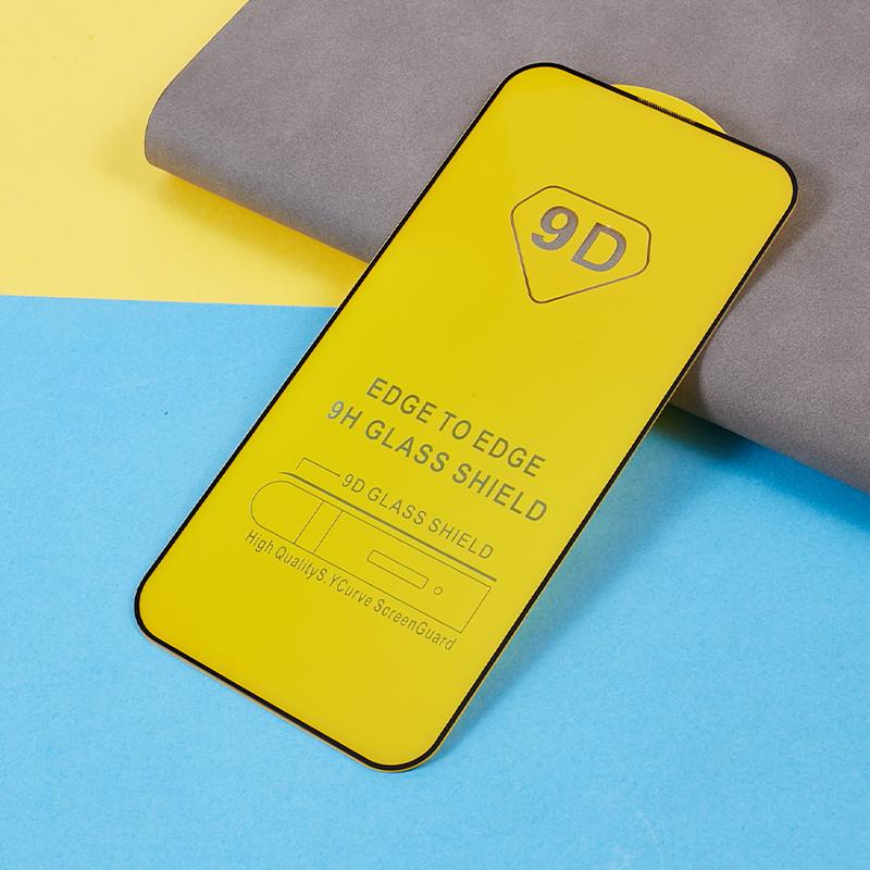 For iPhone 15 Pro Max Full Coverage Screen Protector Side Glue 9D Tempered Glass Film