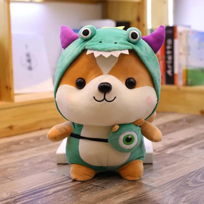Kids Kawaii Toy Valentine Plush Toy Dog Dinosaur Corgi Pillow Christmas Gift Stuffed Soft Cute Squirrel Shiba