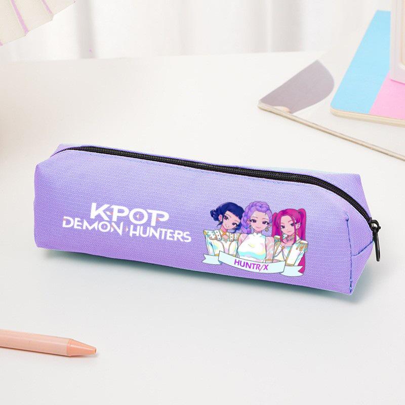 Мультянальный пенал 'Девушка-охотница на демонов K-pop' - Сумка для канцелярских принадлежностей из Оксфордской ткани для учеников начальной школы