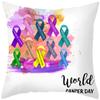 Peach Skin Pillow Cover Letter Ribbon Printing Sofa  Cushion  Household Goods