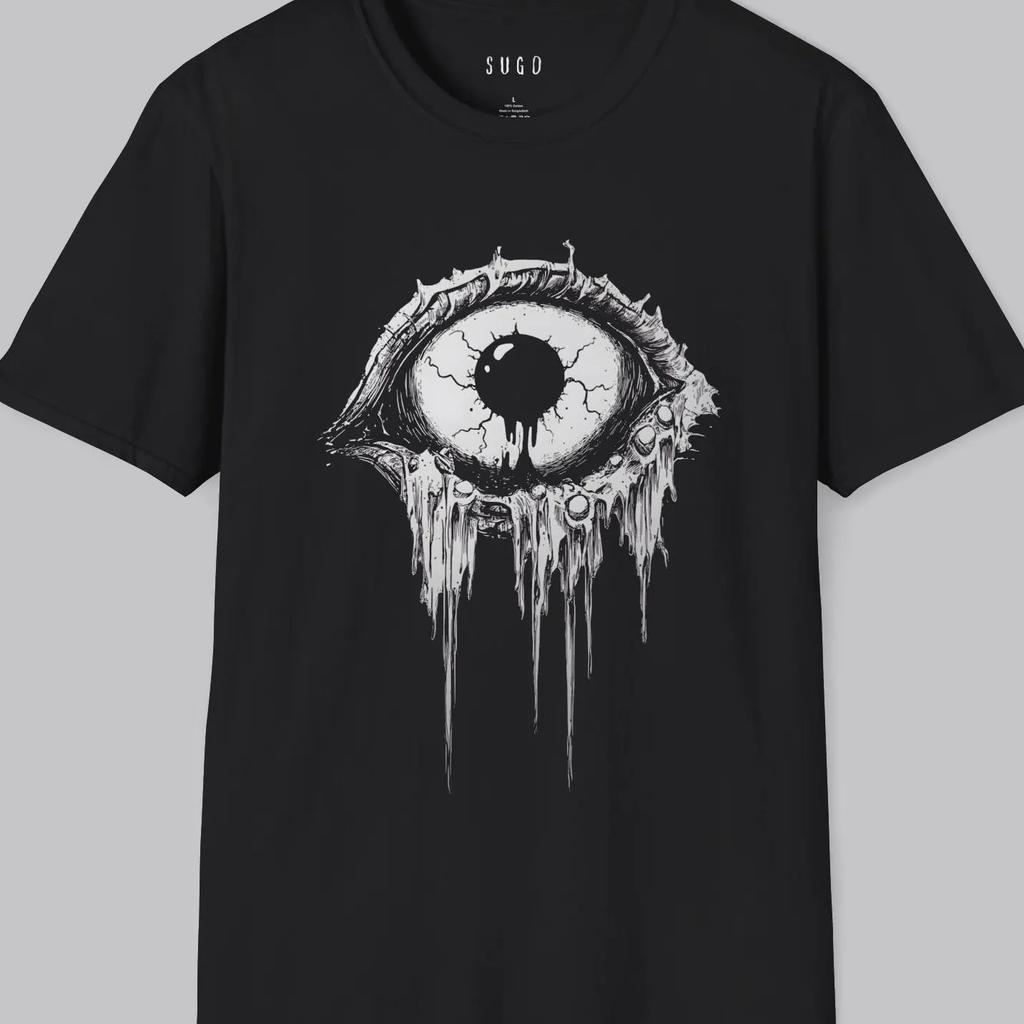 Best Selling Eyeball Gothic T-shirt, Evil Weirdcore Clothes, Alternative Occult Fashion - Horror Gift for Emo Graphic T Shirts