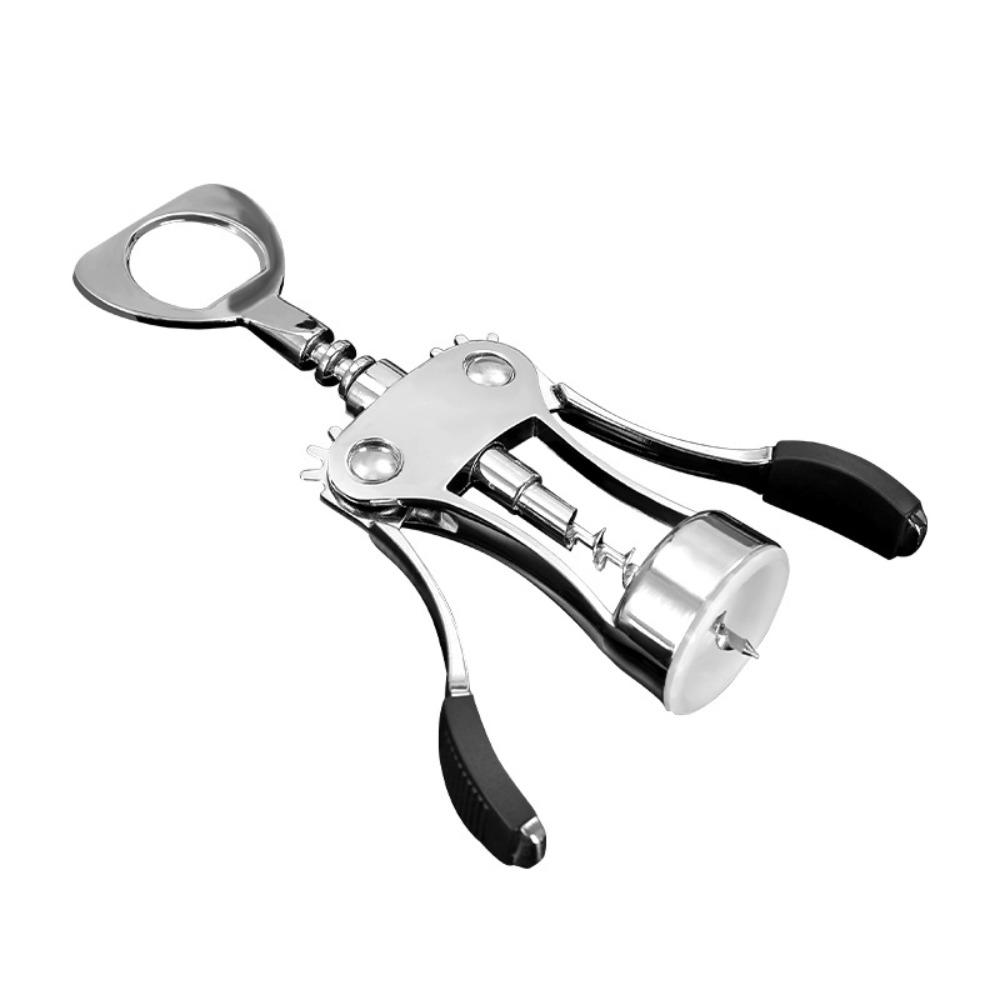 Stainless Steel Wine Corkscrew Spring Loaded Wine Bottles Cork Remover Bottles Opener Bars