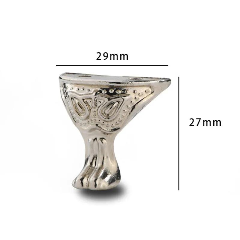 4Pcs Retro Bronze Box Feet Antique Jewelry Box Legs Jewelry Box feet Decorative Box Legs with Screw Metal Legs Support Feet