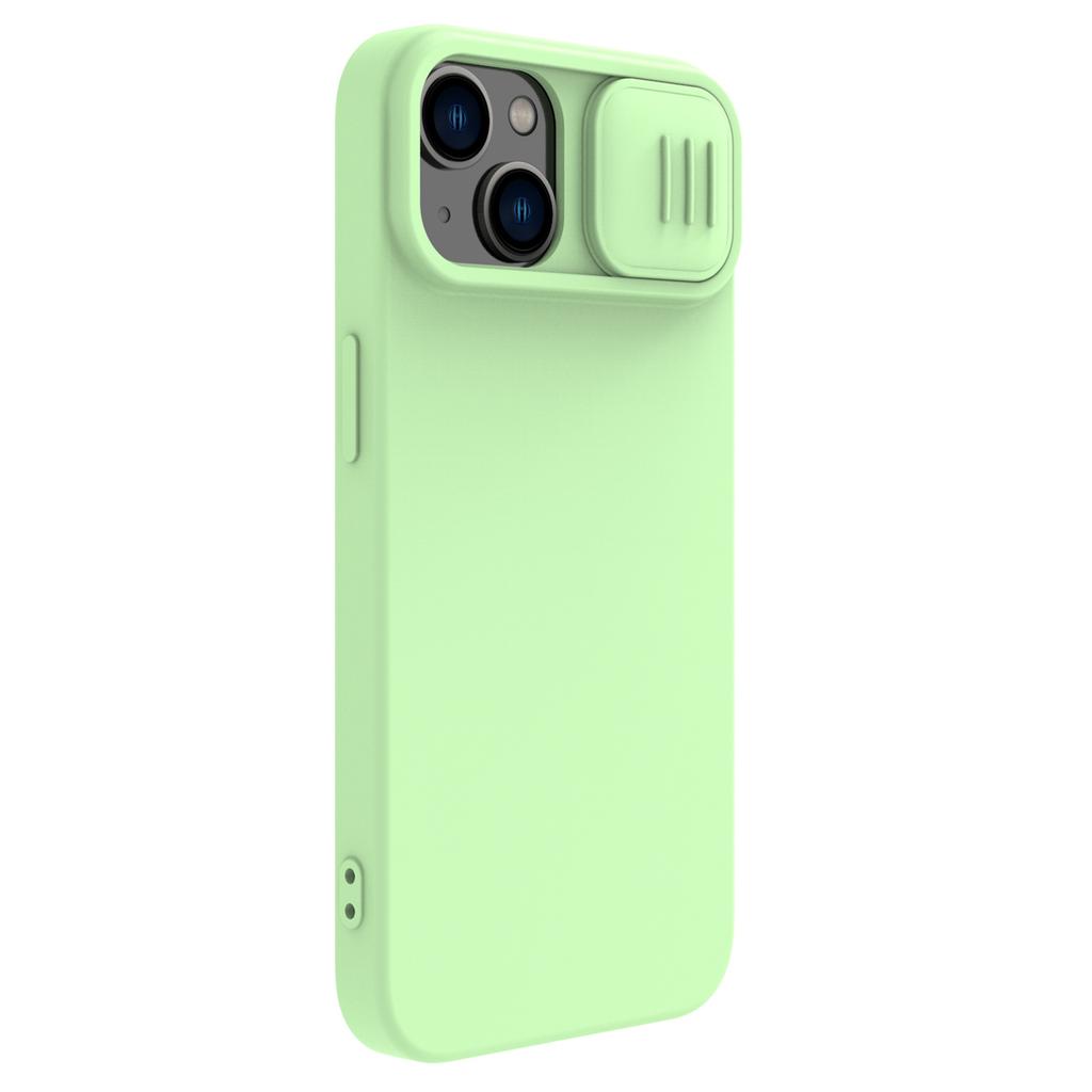 Nillkin CamShield Silicone Case for iPhone 14 - Green, Camera Lens Protector Included