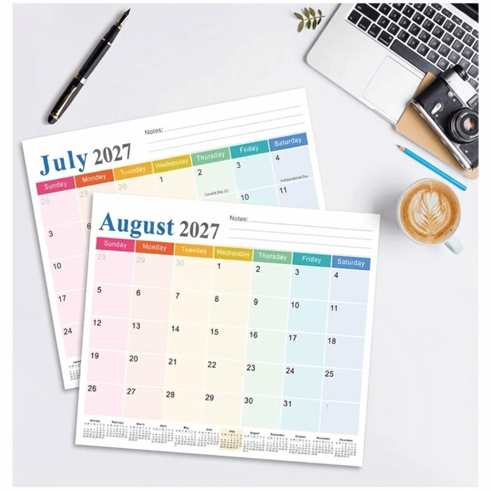 Eco-Friendly Paper Magnetic Fridge Calendar Monthly Planner Creative 2027 Calendar School