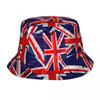 Unisex Bucket Hat Union Jack Flag UK Flag British Flag Summer Beach Getaway Headwear Foldable Hiking Fishing Hat Ispoti Cap