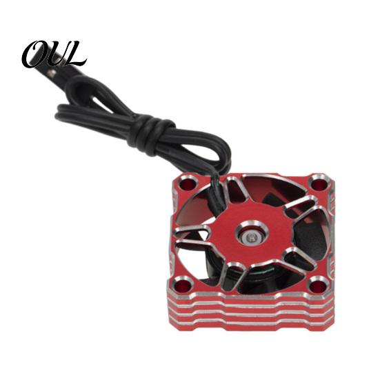 High Performance Cooling Fan RC Car Fan, 5-9V 25000RPM Waterproof Motor for 1/10 Square 1/8 1/12 ESC Engine, 30x30mm Aluminum Heat Dissipation