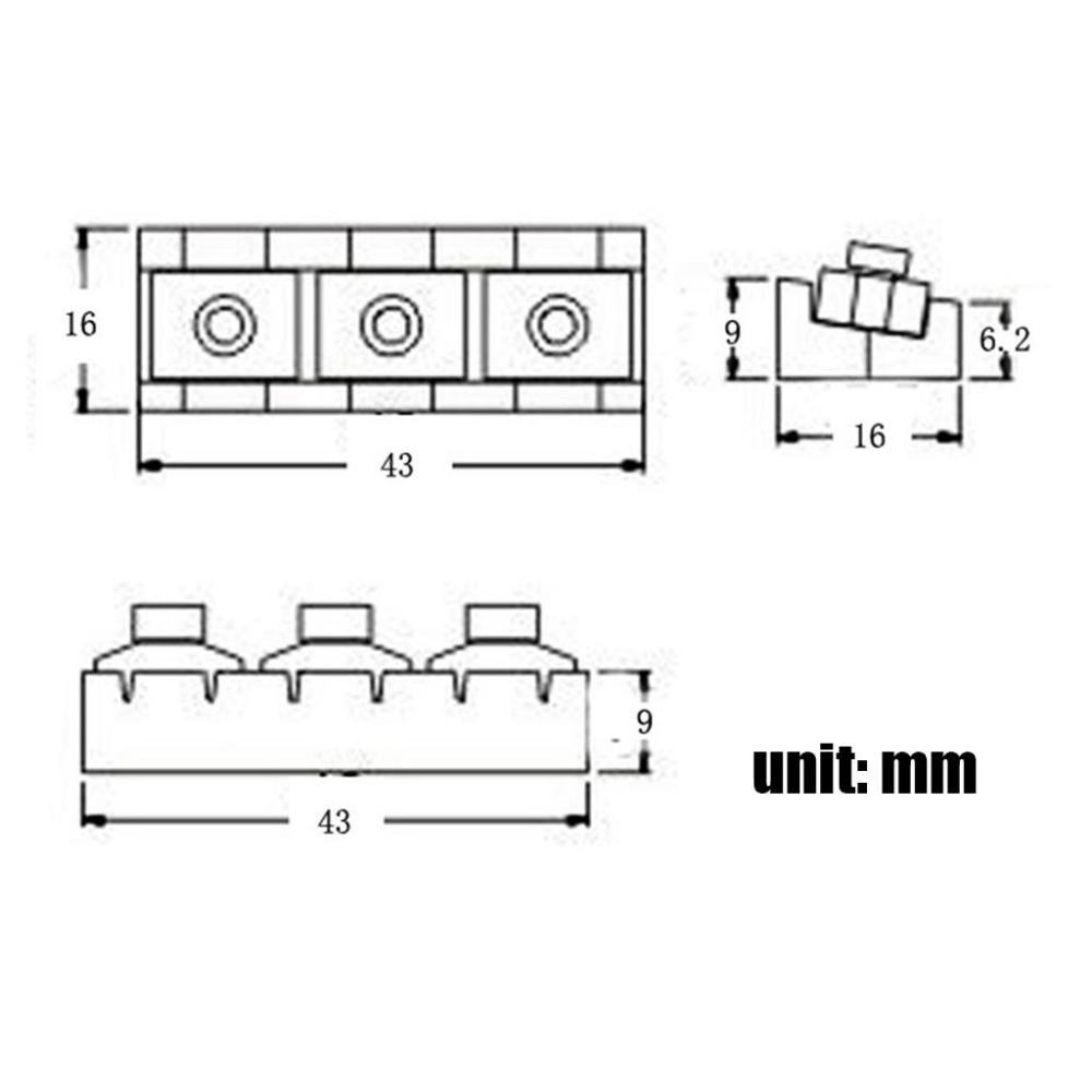 Durable Metal Clamp Guitar Strings Locking System with Screws Tremolo Bridge String Locks Nut Block