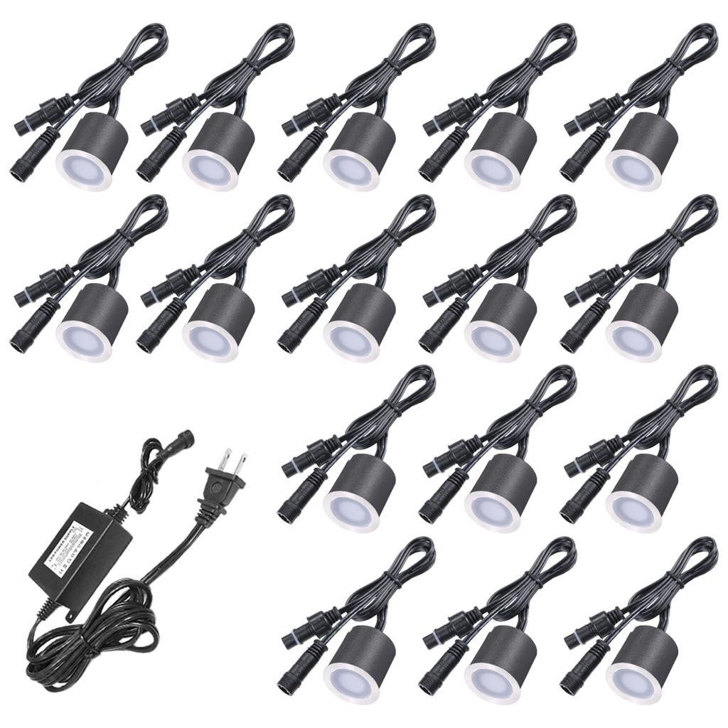 DC12V Low Voltage Recessed LEDs Deck Lights IP67 Waterproof Outdoor In-ground Lamp Landscape Light