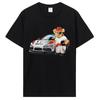 Футболка унисекс с надписью Teddy Bear Race Car, забавная футболка с рисунком, хлопковая футболка с короткими рукавами, одежда оверсайз, уличная одежда