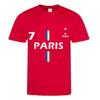 Ensemble short et maillot - Paris - Rouge et bleu - Anti-transpirant - 3 à 13 ans