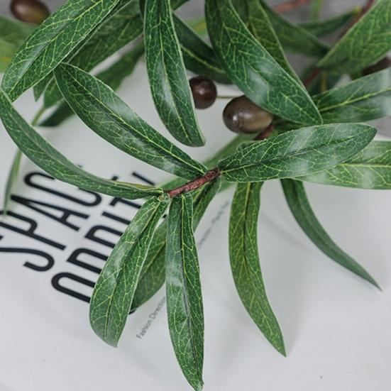 Имитация растения, не выцветающая, сделай сам, легкий уход, привлекательная, 4 раздвоенная искусственная оливковая ветвь с фруктами, сувениры для вечеринки