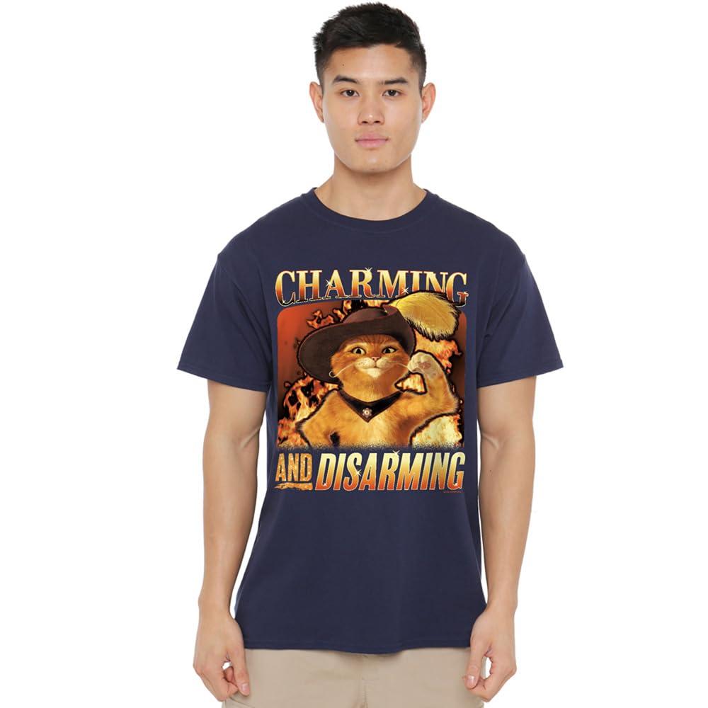 Shrek Mens Puss In Boots Bootleg T-Shirt