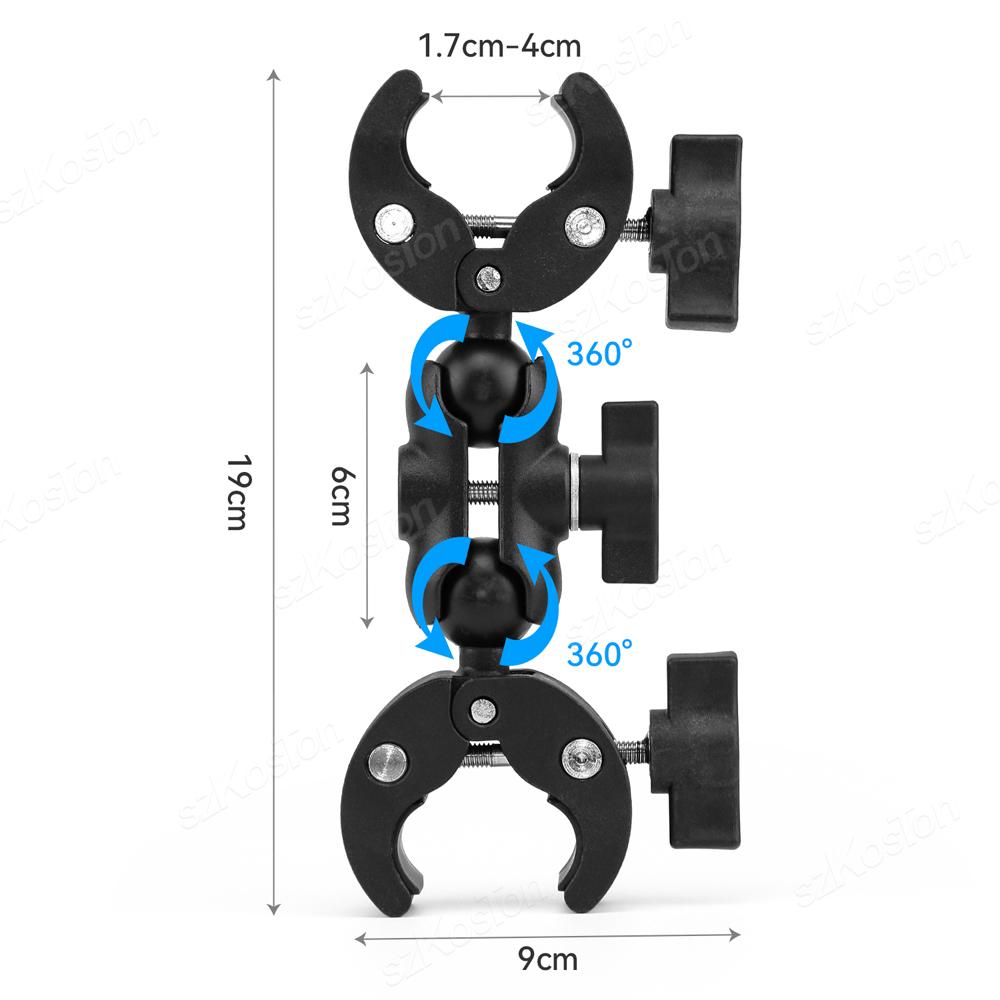 Super Clamp Двойной зажим для камеры Крабовый зажим-скоба Крепление для монитора Magic Arm Двойной шаровой адаптер для GoPro 13 Insta360
