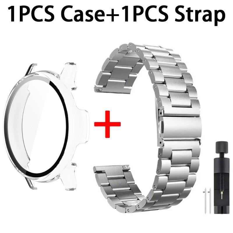 Strap + Case Cover for Garmin Vivoactive 5 / Active 5 Stainless Steel Band for Garmin Active5 Wristband Protective Shell