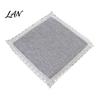 Durable Kitchen Chair Pad Cotton Linen with Ties, Square Summer Seat Lace Breathable Office Mat Trim, 15.75" x Washable for Dining Solid Wood