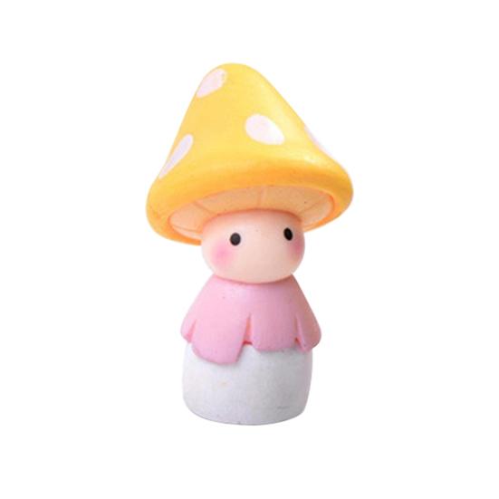 Mushroom Figurine Cute Handmade Resin Home Mushroom Figurine for Garden