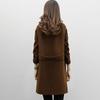 2024 Autumn/Winter Women's Cocoon Wool Coat, Medium-Length, Double-Breasted, Loose Fit