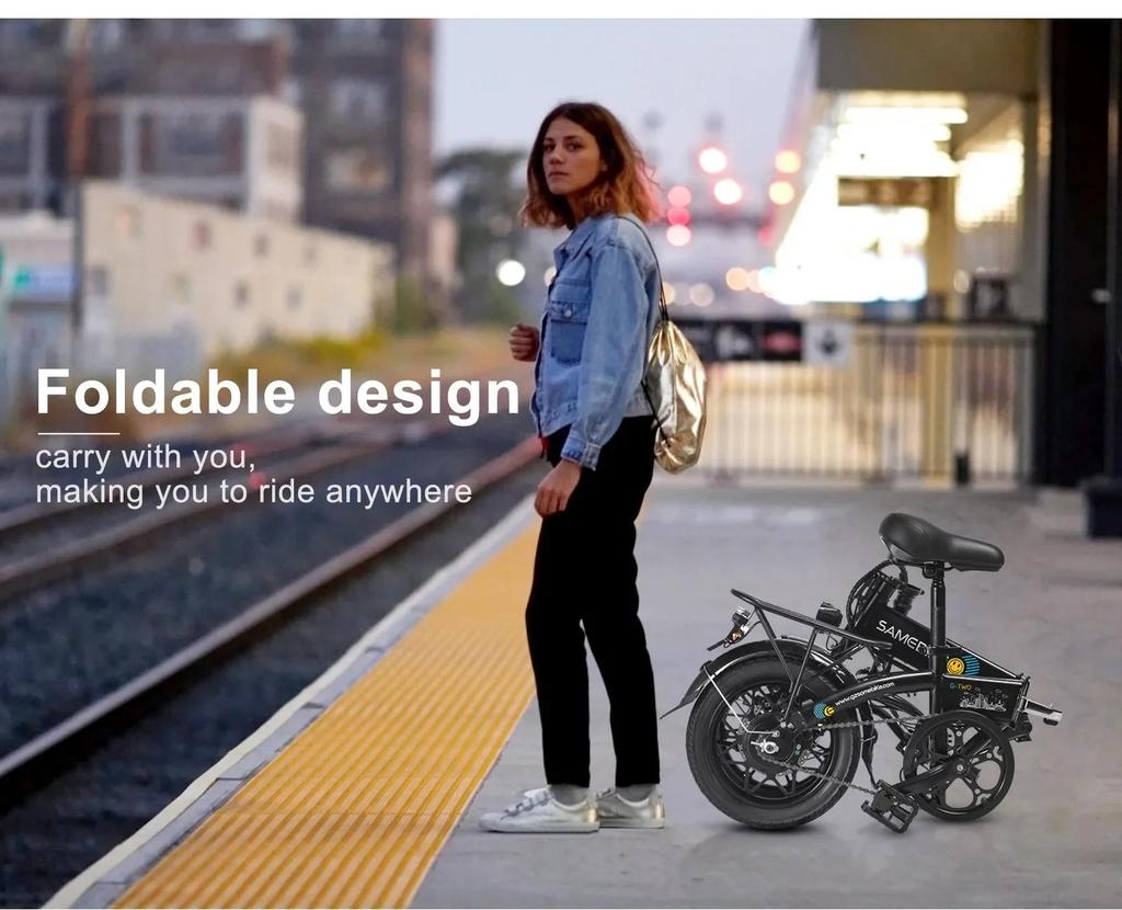 Складной электровелосипед Samebike YINYU14 350 Вт 36 В 7,8 Ач Литиевая батарея 14 дюймов Взрослый Мини Городской Электровелосипед