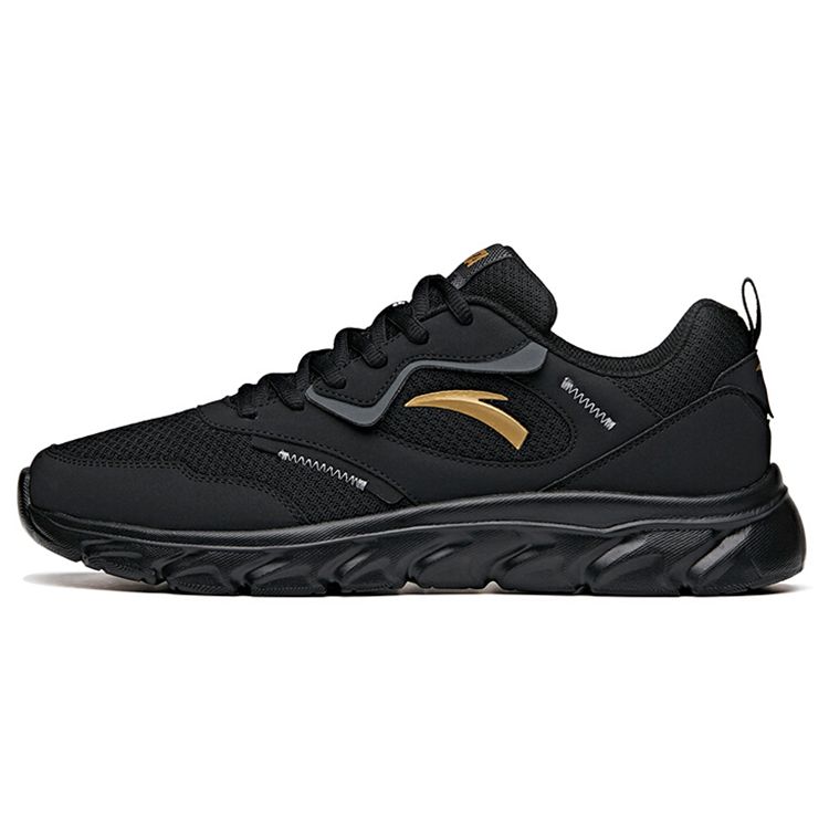 Anta Lightweight Shock Absorbing Non-Slip Wear-Resistant Breathable Low-Top Running Shoes Men Sneakers Black 912525514F-1