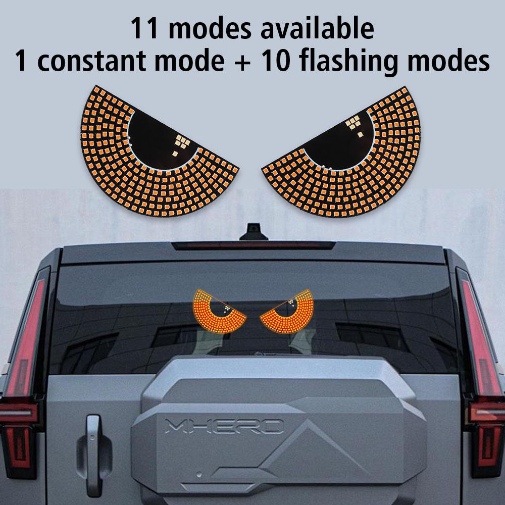 Мигающий светодиодный декоративный свет, светодиодные сигнальные огни, панель, свет «дьявольские глазки» для лобового стекла автомобиля, USB, светящийся гибкий светодиод для лобового стекла автомобиля