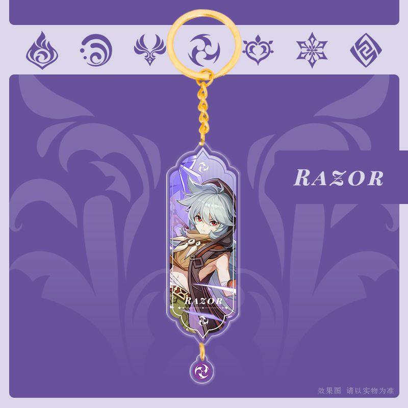 Genshin Impact Акриловый Двусторонний Брелок Мультяшные Брелоки