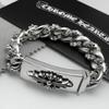 Men's Thick, Heavy, Wide, European and American Retro Hip-hop Rock Domineering Cross Bracelet