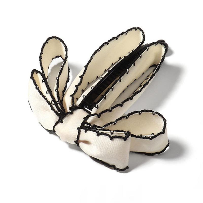 Бантик Заколка-банан для женщин девочек Сладкая высокая прическа конский хвост Фиксирующая заколка для волос Элегантная шпилька Головной убор Простые аксессуары для волос