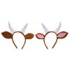 Soft Goat Lamb Headband Horn Animal Ears Hair Hoop for Kids Shows Fluffy Animal Hairbands Cartoon Costume