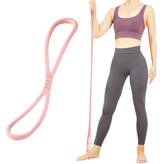 Эспандер-восьмерка Лента сопротивления для упражнений Рука Плечо Растяжка Силовые тренировки Фитнес Эластичный ремень 15/25/35 фунтов Мужчины Женщины Нескользящий силиконовый трос натяжения