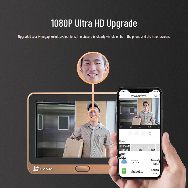 Умная HD-камера-глазок EZVIZ DP2C 1080P (Китайская версия)