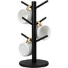 Mug Holder Tree, Coffee Mug Tree Mug Holder Tree Coffee Mug Rack Cup Holders for Counter with 6 Hooks Removable Mug Stands