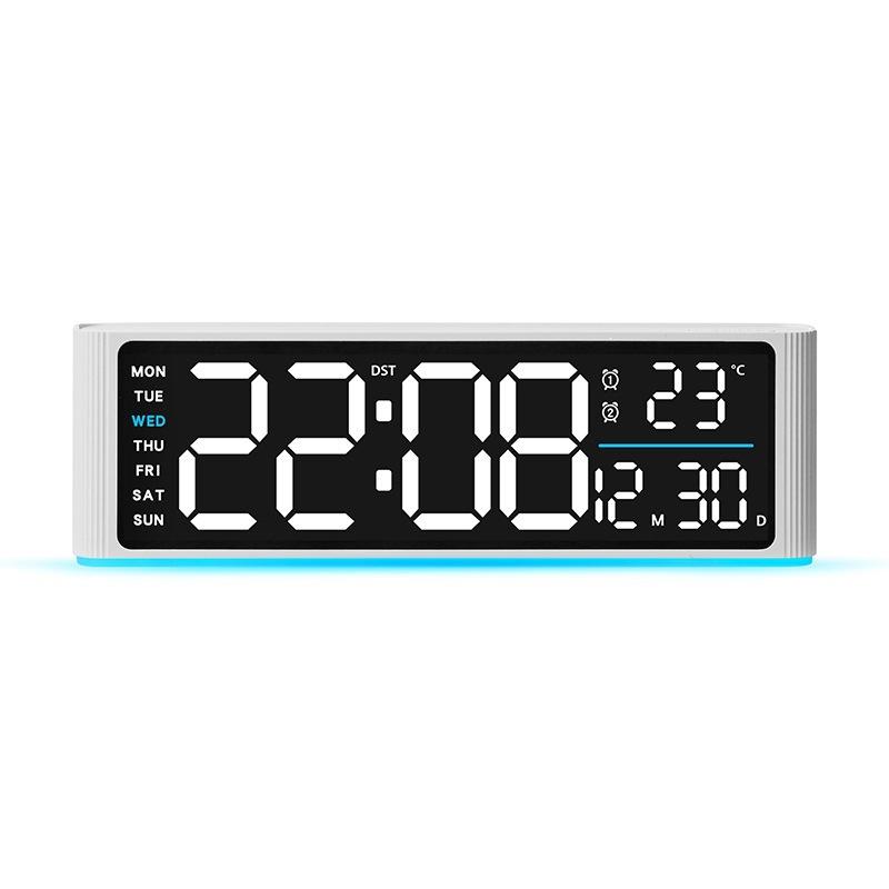 New electronic clock simple multi-function clock rectangular large font alarm clock can be hung vertical clock 1101
