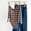 Twill Silk Scarf Women Triangle Hijab Shawls And Wraps Female Foulard Headkerchief Elegant Floral Summer Autumn Lady Bandana