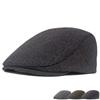 Autumn Winter Beret Men's Warm Cap British Style Forward Cap Herringbone Colorful Newsboy Cap Driver Ivy Hat