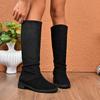 Winter Suede Comfortable Elegant Boots for Women Fashionable New Round Toe Sexy Thick Casual High Quality Knight Boots