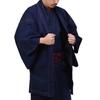 SWINGPLUS Denim Haori Solid Perfect for Made In Japan Men's Japanese-Made Jacket, Color, Kimono, (Size 2L, Indigo)
