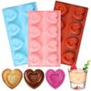 Силиконовая форма в форме сердца, 8 ячеек, форма для шоколада, торта, мыла, свечей, гибкая, легко извлекаемая, форма для выпечки, кухонные инструменты для дома, пекарни, ресторана, для приготовления пищи