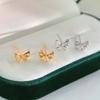 Sweet and Cute Bow Earrings for Women with Light Luxury High-end and Versatile Commuter Style Earrings