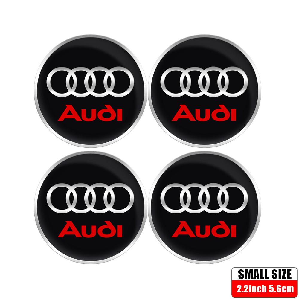 For Audi A4 4Pcs Car Wheel Hub Caps Auto Emblem Tyre Center Covers Accessories For Audi A1 A2 A3 A4 A5 A6 A7 A8 S Quyttro Sline RS Q2 Q3 TT
