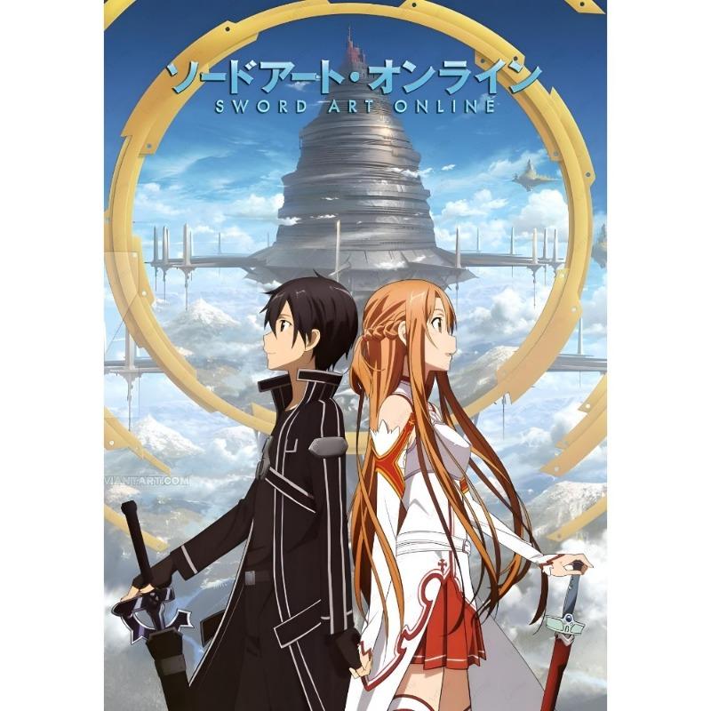 S-Sword Art O-Online Японское Аниме Крутой Постер Липкий Настенный Арт Печать Водонепроницаемый Дом Гостиная Спальня Бар Эстетический Декор
