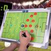 Double-Sided Coach Tactical Board,Portable Aluminum Football/Soccer Magnetic Strategy Clipboard with Pen and Eraser