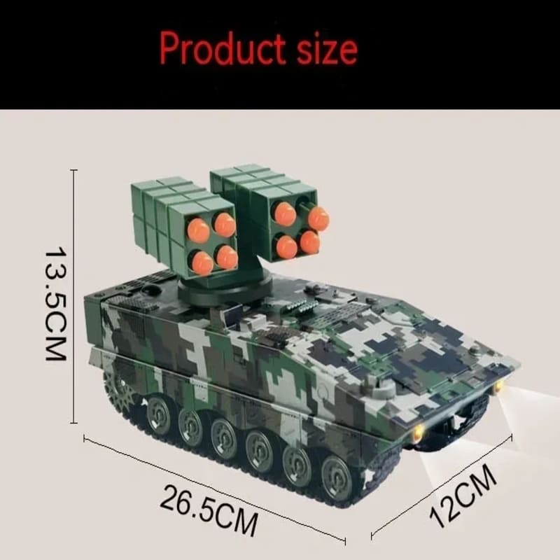 Новый 2.4G RC боевой танк военный симулятор трек ракетная установка электронный звук и свет пульт дистанционного управления игрушка дети стрелялки мальчики подарок
