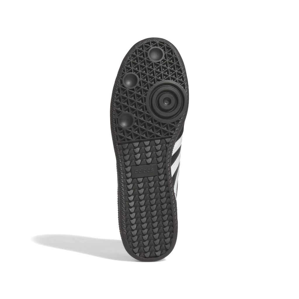 Футзальные кроссовки Samba Leather 10075 Core Black cm [Adidas] Мужские черные/Обувь белая/Core (019000) 27,0
