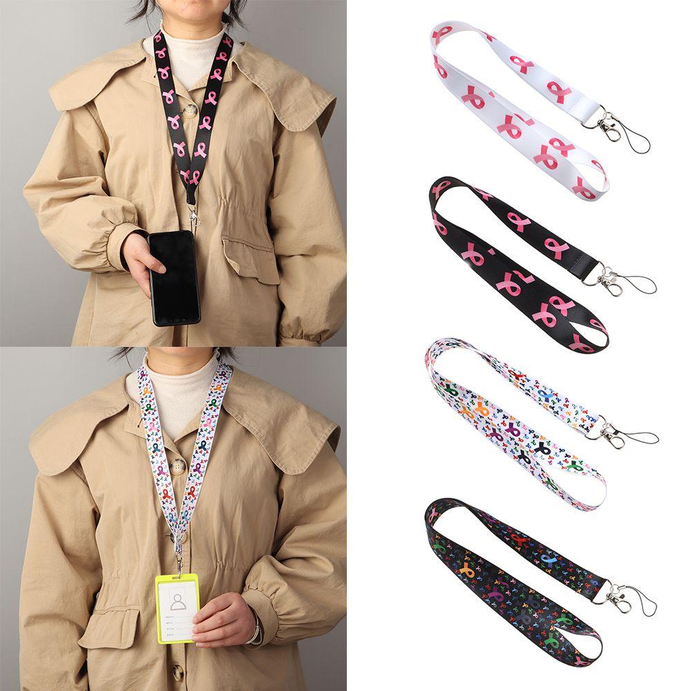 Heart Neck Strap ID Card Mobile Phone Strap Hang Rope Badge Holder Lanyard